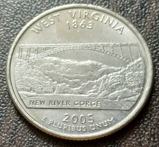 США , 2005    P   Квотер штата Западная Вирджиния     ( 1-7-1 )