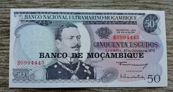 Werty71 Мозамбик 50 эскудо 1970 UNC банкнота