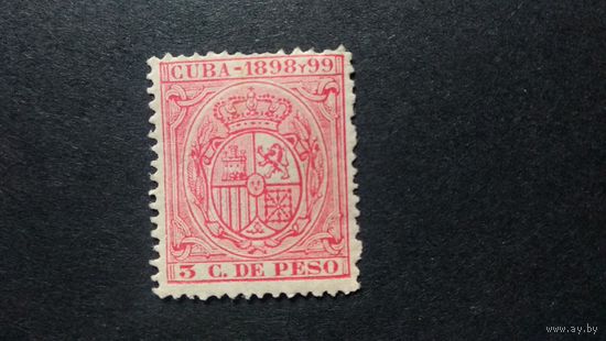 КУБА \32с\1898 г. фискальная служебная марка. Герб
