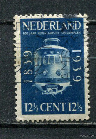 Нидерланды - 1939 - Железная дорога 12 1/2С - [Mi.335] - 1 марка. Гашеная.  (Лот 11HY)-TG3P47