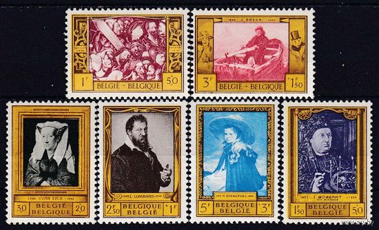 1958 год.  Европа: Бельгия. Живопись. Культура. Картины. Mi# 1119 - 1124. MNHOG  ** (РН)