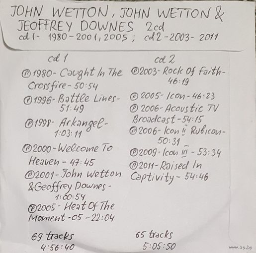 CD MP3 дискография John WETTON - 2 CD