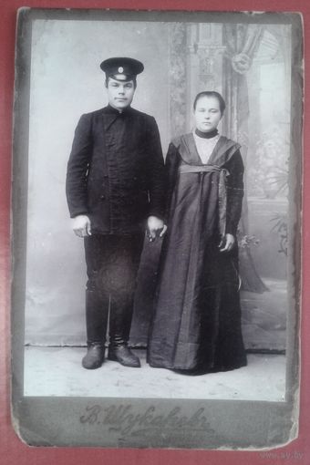 Фото Марии и Федора Самохваловых. Саратовская губерния. До 1917 г. 9х13 см.