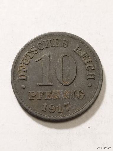 Германия 10 пфенинг 1917