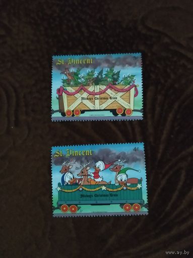 Сент Винсента и Гренадины марки 1988 г. Дисней.
