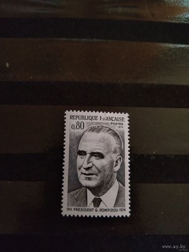1975 Франция президент Жорж Пампиду чистая клей MNH** выпускалась одиночкой 3-14