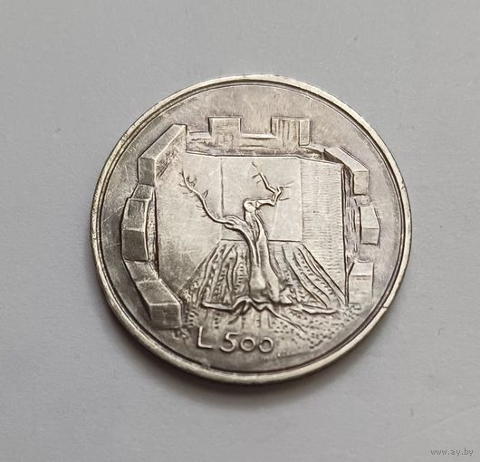 500 лир. 1976 г. 835пр.,Сан-Марино. Тираж 195 000 т.