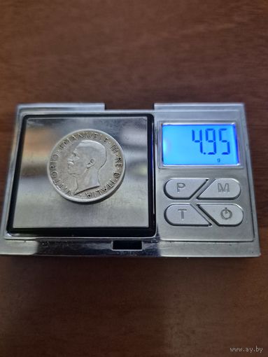 5 лир Италия 1929 года. Король Виктор Эммануил III (1900 - 1946). Серебро 835. Монета не чищена. S45449