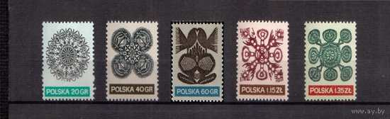 1971 Польша Mi PL 2092-6 - Народное искусство - 5 марок MNH **\\ПЛ