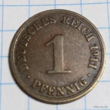 1 пфенниг 1911 А Германия