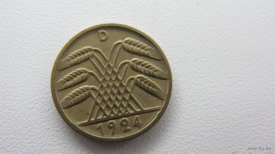 Германия 5 пфеннигов  1924 D