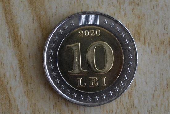 Молдова 10 леев 2020   (30 лет национальному флагу)