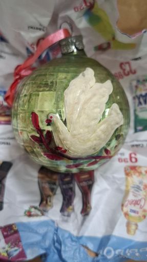 Игрушка елочная. СССР. Нечастая. Голубь мира