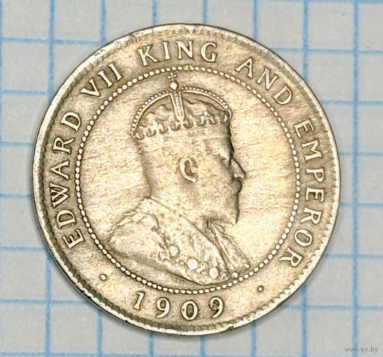 С 1 РУБЛЯ! 1 ПЕННИ 1909 ГОД ЯМАЙКА ЭДУАРД VII