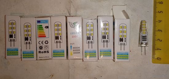 Лампочки светодиодные на 220В. 8 шт. Одним лотом. Все на фото. Внимательно прочитайте описание!