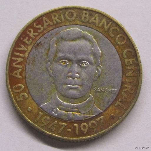Доминикана 5 песо 1997 г