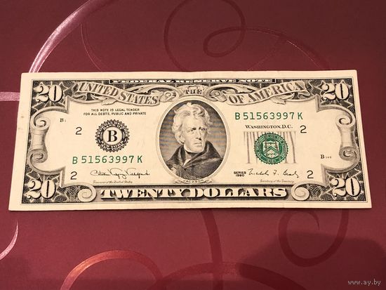 20 долларов США 1990, (B) New York