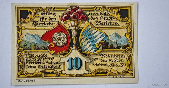 1921 год 10 пфеннигов Германия нотгельд