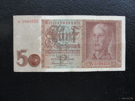 Продажа коллекции с 1 рубля! Банкноты Германии 1942г., имевшие обращение в Беларуси.