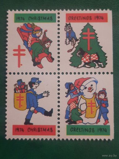 США 1974. Рождественская марка
