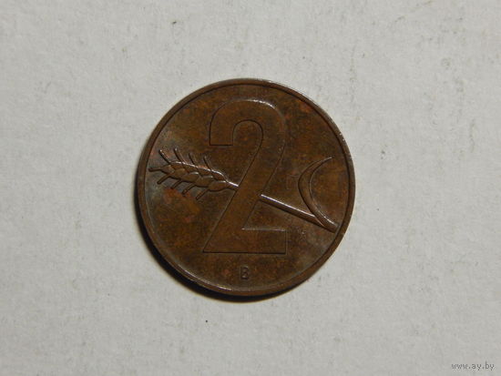 Швейцария 2 раппена 1958г