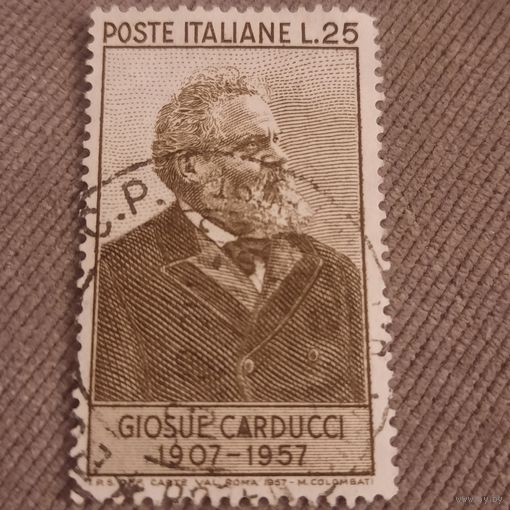 Италия 1957. Giosue Carducci 1907-1957