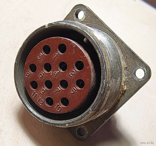 Шр32п12эг1. Розетка блочная. 12 пин. Цилиндрический круглый разъем шр32 шр