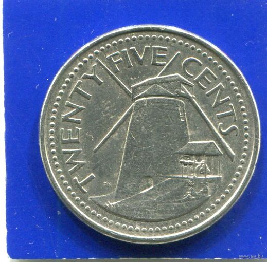 Барбадос 25 центов 1990