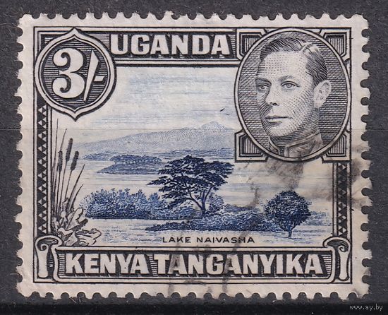 245.BrK. Великобритания. Колонии. Кения, Уганда и Танганьика. Местные мотивы. Георг VI. 1938 г. 3Sh. Mi.#68A.