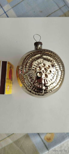 Елочная игрушка СССР. Шар рельефный