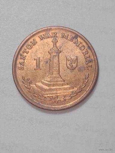 Остров Мэн 1 пенни 2007 года . ВА