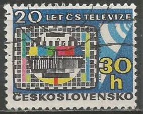 Чехословакия. 20 лет телевидению. 1973г. Mi#2139.