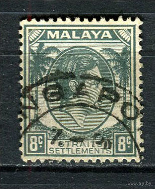 Британские колонии - Стрейтс-Сетлментс - 1937/1941 - Король Георг VI 8С - [Mi.217] - 1 марка. Гашеная.  (Лот 34Gx)-T4P25