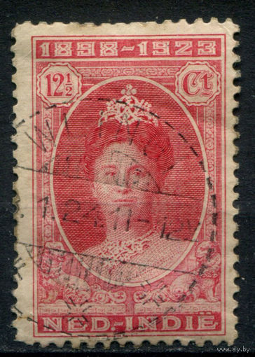 Нидерландская Индия - 1923г. - 25 лет правления королевы Вильгельмины, 12 1/2 с - 1 марка - гашёная [Mi 150]. #3-WB-91-KS-2