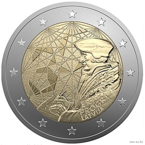 Латвия 2 евро, 2022 35 лет программе Эразмус UNC