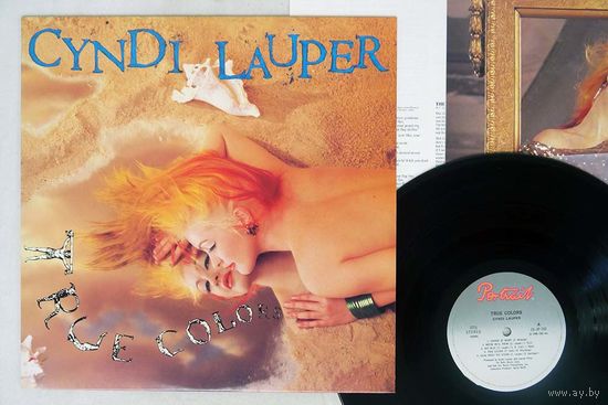 CYNDI LAUPER - True Colors (JAPAN винил LP 1986 c ПЛАКАТОМ)