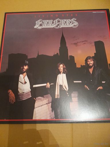 BEE GEES  "LIVING EYES" 1981 LP GATEFOLD, JAPAN RSO 28MW 0012-ORIG - NM