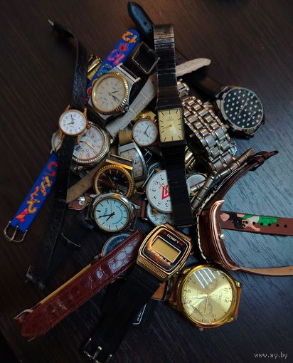 Большой лот б\у часов 22 штуки