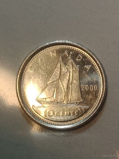 Канада 10 центов 2009 года .