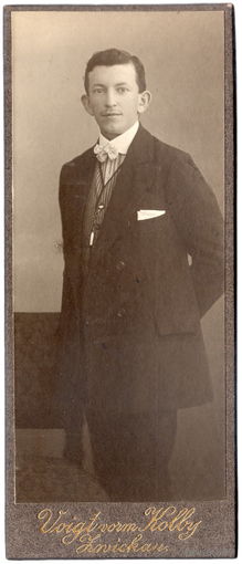 Визитка, Германия, кон.19-нач.20 в. На картоне. 120 х 50 мм