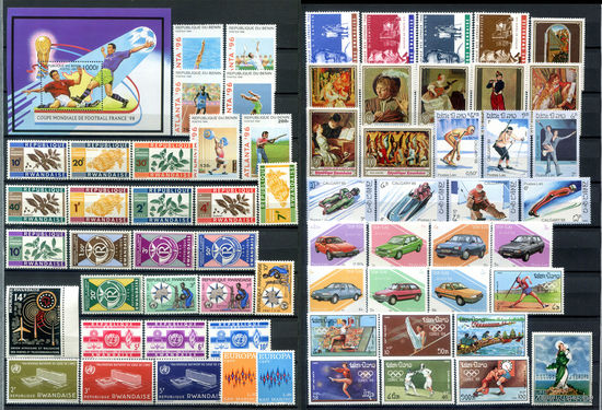 Марки разных стран 2 - полные серии - 65 марок и 1 блок - MNH. #O-W-86-E-1