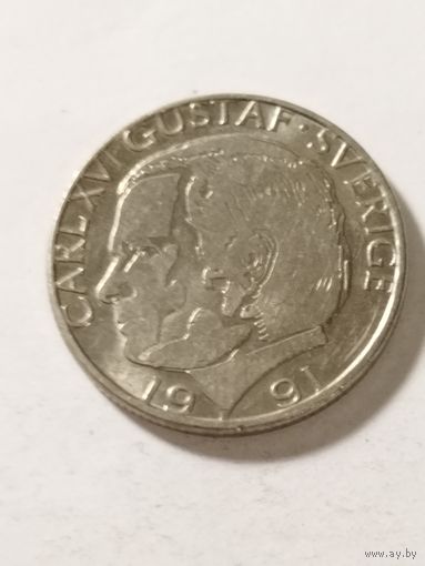 Швеция 1 крона 1991