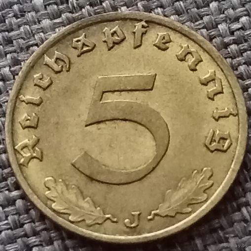 5 рейхспфеннигов 1939 J