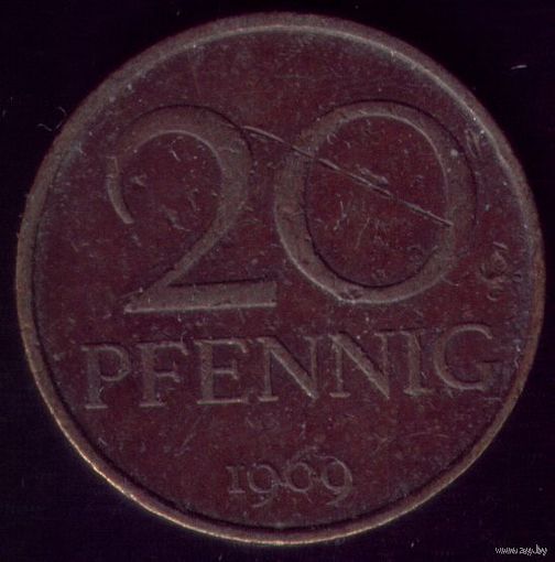 20 пфеннигов 1969 год ГДР 2