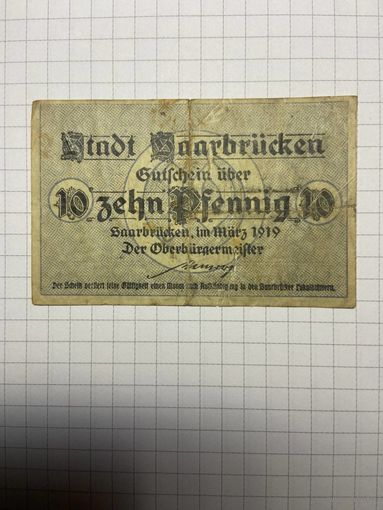 10 пфенигов (нотгельды) г. Германия.-2012