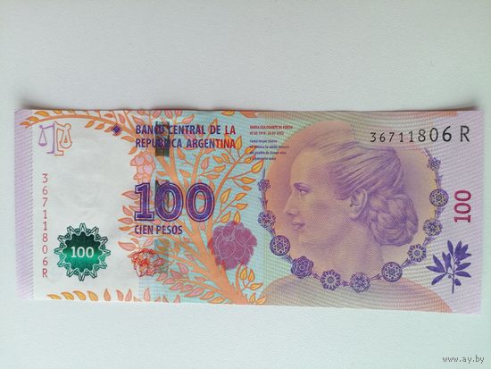 Аргентина 100 UNC c рубля