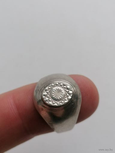 Кольцо перстень Серебро 925 пробы СССР, торги с Рубля