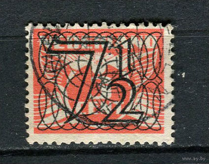 Нидерланды - 1940 - Цифры. Надпечатка нового номинала 7 1/2С на 3С - [Mi.359] - 1 марка. Гашеная.  (Лот 29DX)-T2P24