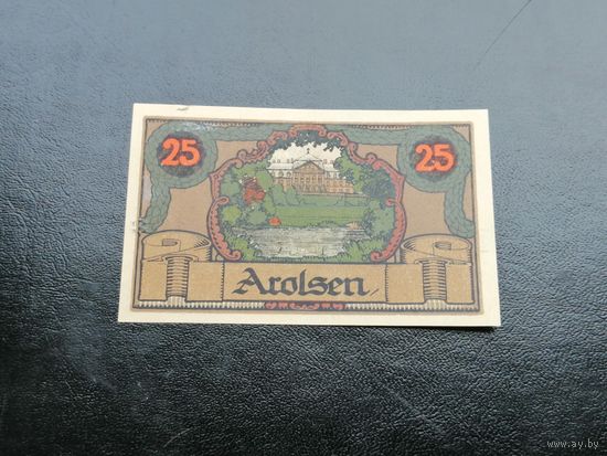Германия нотгельд 25 пфенингов  1921 Arolsen