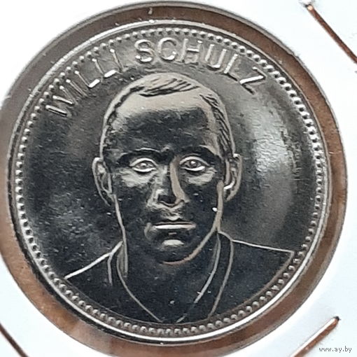 Футбольный жетон. Mexico 70. Willi Schulz.